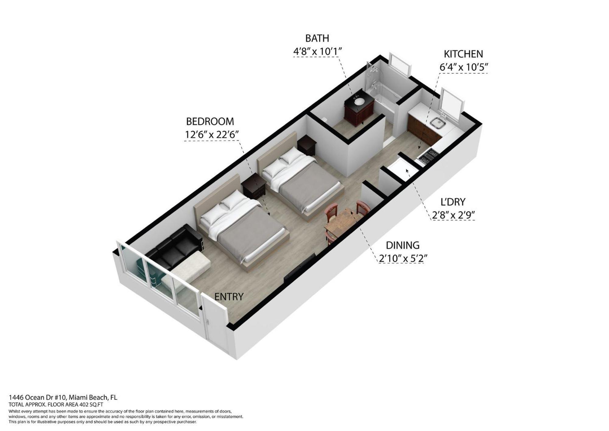 Appartement Ocean Drive Prime W/2 Queenbeds & Washer/dryer Miami Beach
